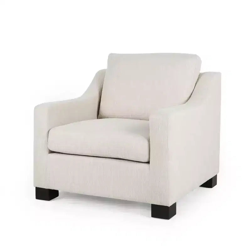GDFStudio Quran Contemporary Fabric Club Chair with Sloped Arms