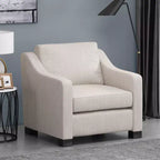 Quran Contemporary Fabric Club Chair with Sloped Arms