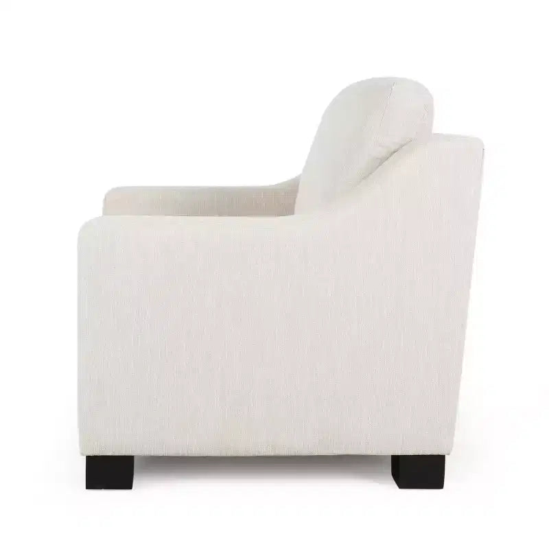 Quran Contemporary Fabric Club Chair with Sloped Arms