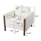 Chester Modern Indoor Oversized Teddy Fabric Upholstered Club Chair