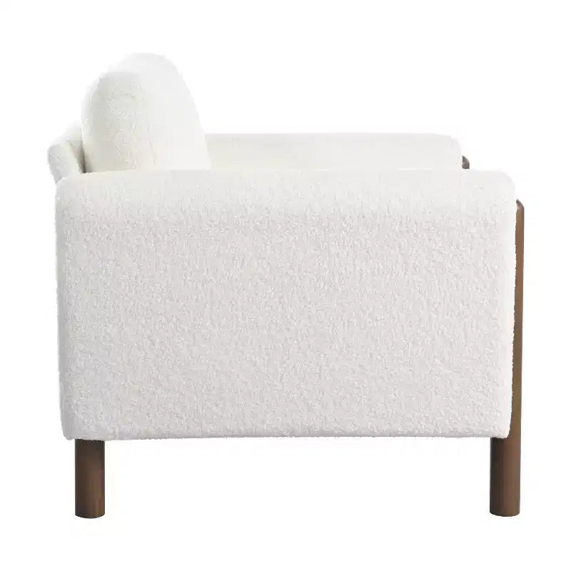 Chester Modern Indoor Oversized Teddy Fabric Upholstered Club Chair