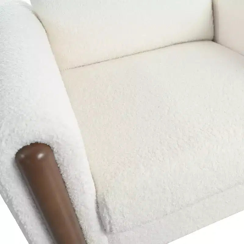 Chester Modern Indoor Oversized Teddy Fabric Upholstered Club Chair