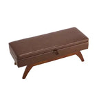 Teddy Wool Fabric Bed End Stool with Solid Wood Feet and Storage Function