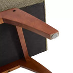 Teddy Wool Fabric Bed End Stool with Solid Wood Feet and Storage Function