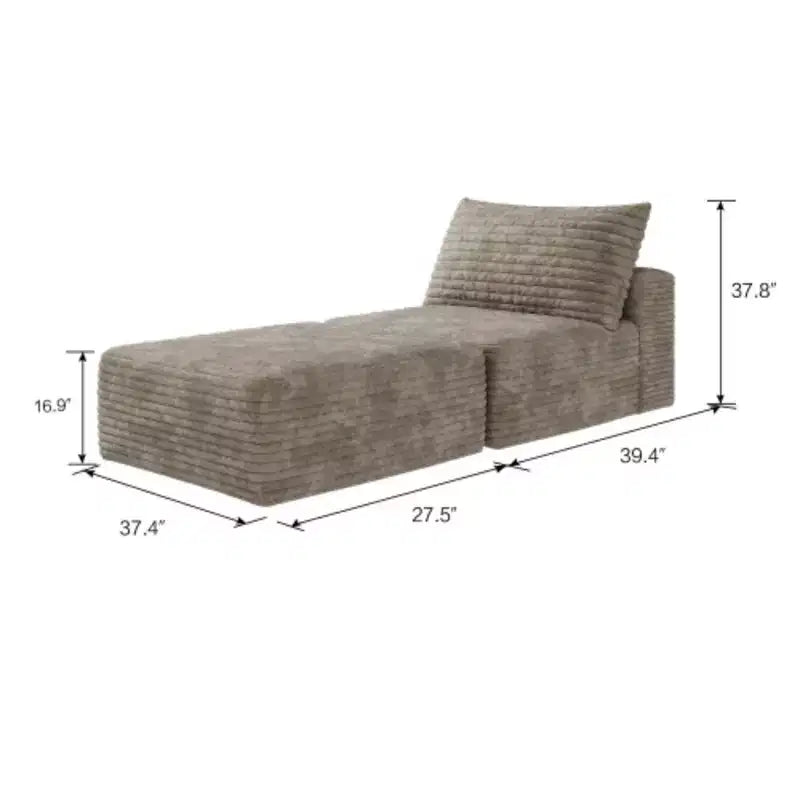 66.9Sofa Bed, Convertible Sleeper Chair with Pillow,Back Support (Plush Corduroy Fabric)