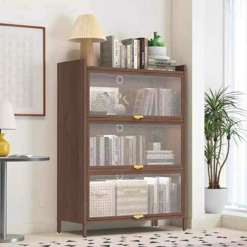 Metal Flip-Door Cabinet, Ample Storage, for Bedroom, Office, Living Room, Hallway, Entryway