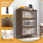 Metal Flip-Door Cabinet, Ample Storage, for Bedroom, Office, Living Room, Hallway, Entryway
