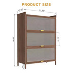 Metal Flip-Door Cabinet, Ample Storage, for Bedroom, Office, Living Room, Hallway, Entryway