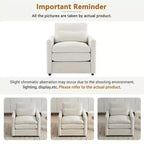 31.9 Cozy Upholstered Armchair Oversized Confy Cloud Sofa Doublr Cushion Single Sofa for Living Room Beige