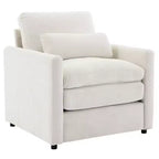 31.9 Cozy Upholstered Armchair Oversized Confy Cloud Sofa Doublr Cushion Single Sofa for Living Room Beige
