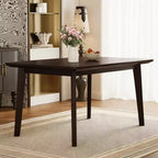 Mesa de comedor de madera rústica Crawford Farmhouse de 47 pulgadas
