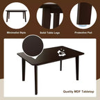Mesa de comedor de madera rústica Crawford Farmhouse de 47 pulgadas