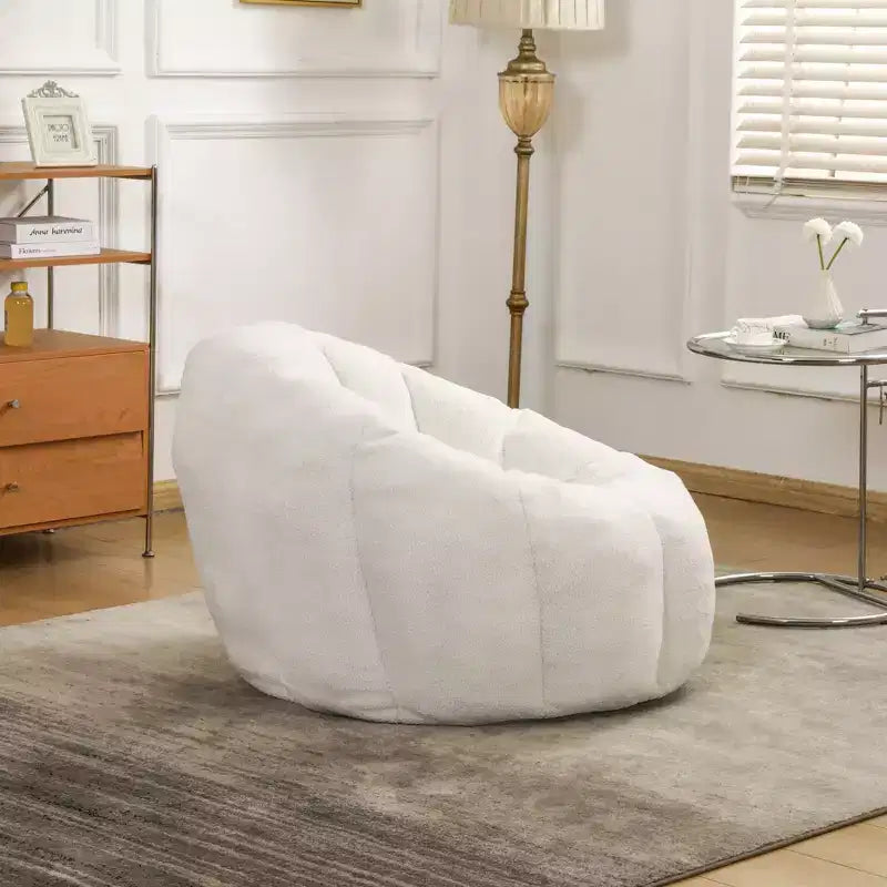Bean Bag Chair, Bean Bag Sofa Chair with Armrests Stuffed High-Density Foam, Lazy Sofa Comfy Chairs BeanBag Chair for Adults in Living Room