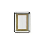 Signature Design by Ashley Beelman Industrial Wall Accent Mirror with Wood and Metal Frame