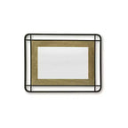 Signature Design by Ashley Beelman Industrial Wall Accent Mirror with Wood and Metal Frame