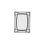 Wall Accent Mirror with Black Finish Metal Frame