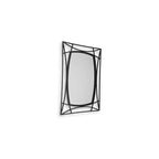 Wall Accent Mirror with Black Finish Metal Frame