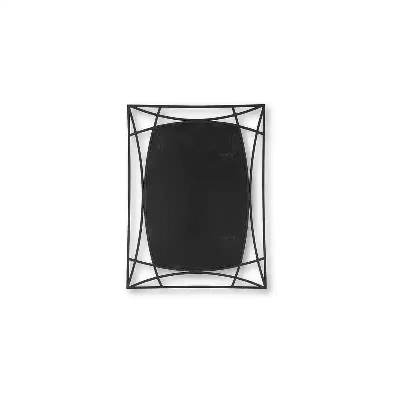Wall Accent Mirror with Black Finish Metal Frame
