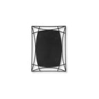 Wall Accent Mirror with Black Finish Metal Frame
