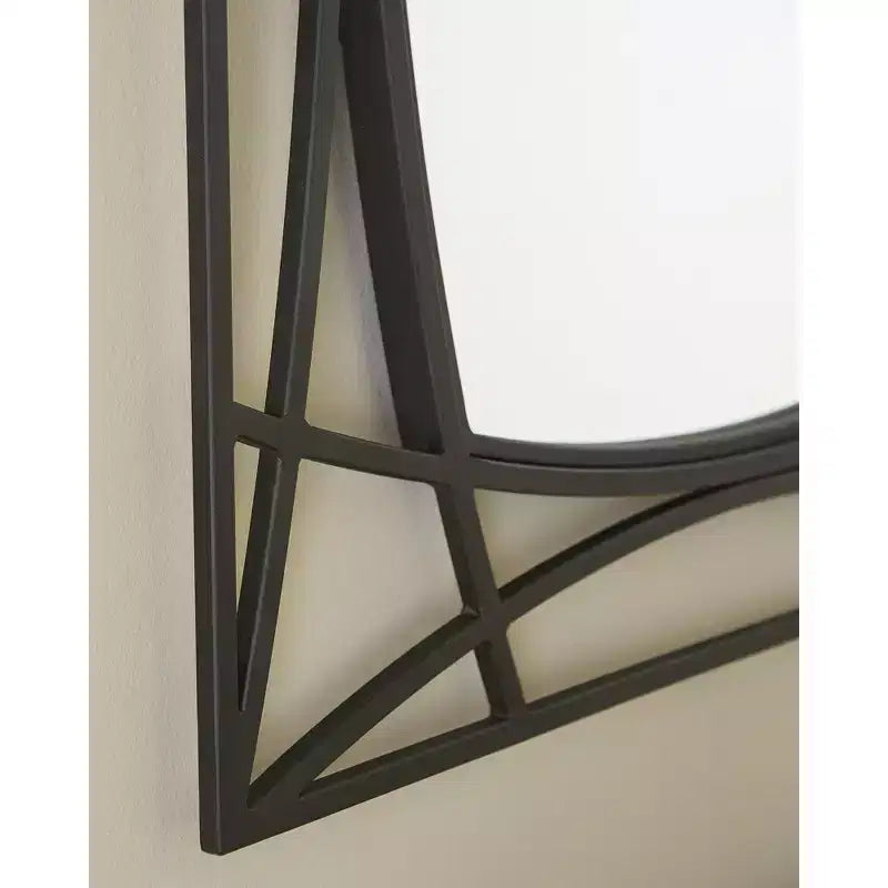 Wall Accent Mirror with Black Finish Metal Frame