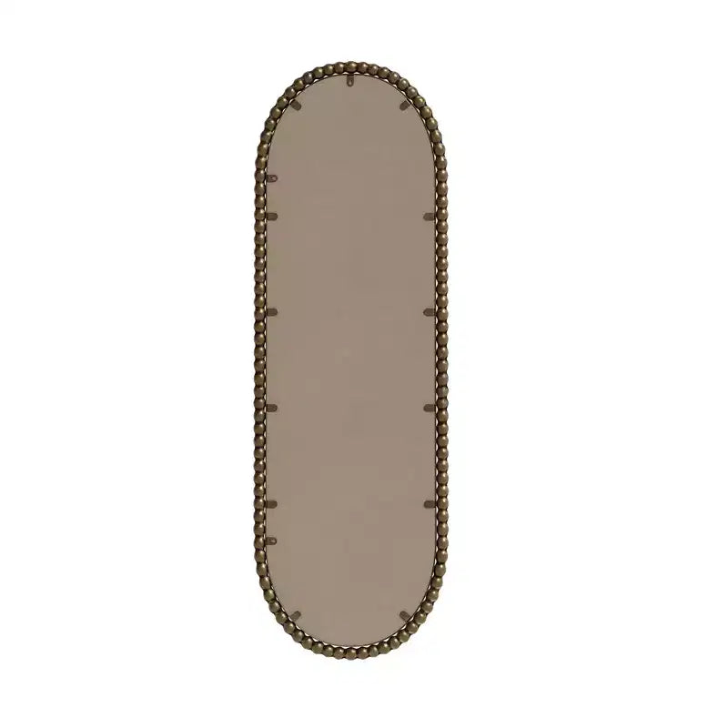 Iron Oval Retro Mirror Wall Haning for Living Room Entrance Bedroom Gold