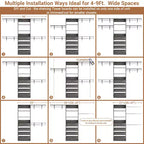8FT Closet Organizer System with 4 Wooden Drawers & Hanging Rods