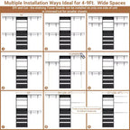 8FT Closet Organizer System with 4 Wooden Drawers & Hanging Rods