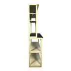67 5-Tier Bakers Rack (Black & White), Particle Board Kitchen Storage Shelf (Microwave Stand & Coffee Bar Organizer)