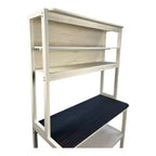67 5-Tier Bakers Rack (Black & White), Particle Board Kitchen Storage Shelf (Microwave Stand & Coffee Bar Organizer)