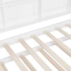 Twin Size House Bed with Trundle Kids Bed with Shelf for Bedroom White