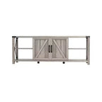 68 TV Stand with Storage Cabinets Open Shelves Rustic Style Particle Board TV Console Entertainment Center for TV Up to 78 Inches