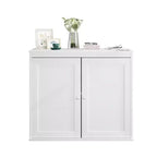 Kitchen Storage Cabinet with Double Doors, Adjustable Shelves, Modern White Sideboard Buffet for Dining Room or Living Room, Anti-Tip Kit
