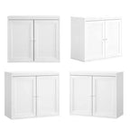 Kitchen Storage Cabinet with Double Doors, Adjustable Shelves, Modern White Sideboard Buffet for Dining Room or Living Room, Anti-Tip Kit