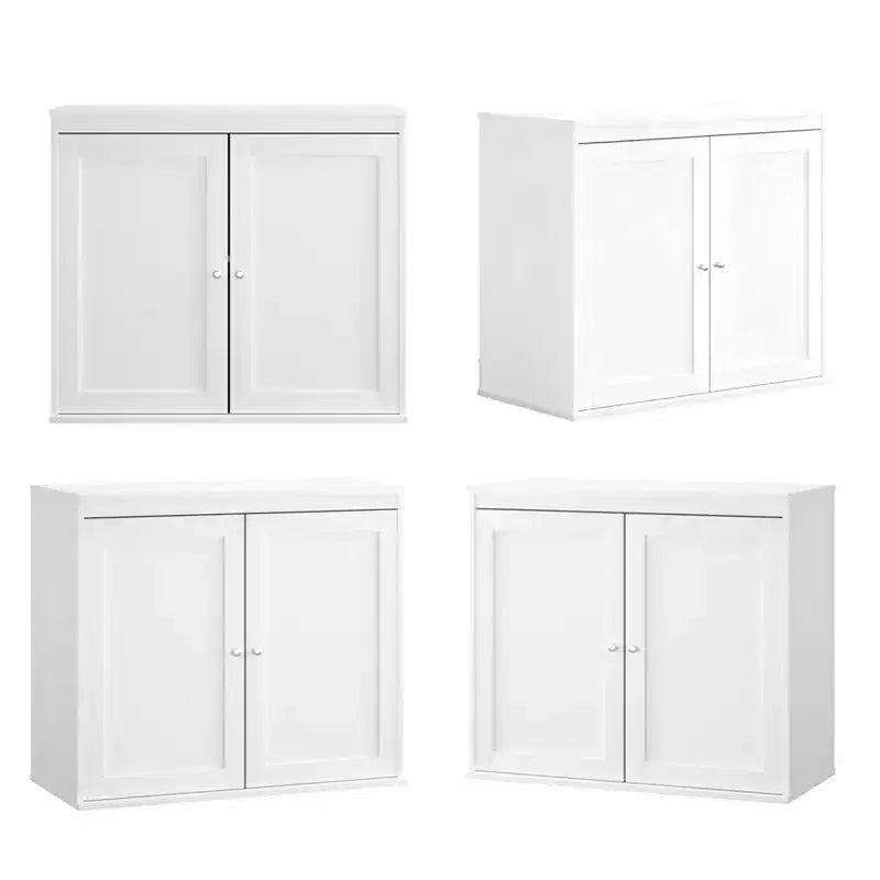 Kitchen Storage Cabinet with Double Doors, Adjustable Shelves, Modern White Sideboard Buffet for Dining Room or Living Room, Anti-Tip Kit