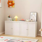 Kitchen Storage Cabinet with Double Doors, Adjustable Shelves, Modern White Sideboard Buffet for Dining Room or Living Room, Anti-Tip Kit