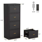 Archivador, Archivador vertical con 4 cajones de almacenamiento