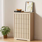 Modern Fluted Wood Dresser with Drawers, Handleless Wooden Chest for Bedroom, Clothes Closet Organizer with Deep Storage for Hallway, Living Room