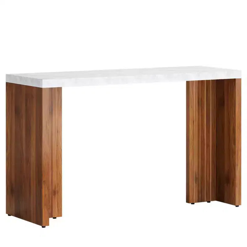 Modern 55 Faux Marble Bar Height Table