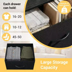 3-Drawer Nightstand Storage Cabinet with Metal Frame & Waterproof Wood Top, Anti-Tip, Adjustable Feet