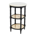 Storied Home Round End Table Black