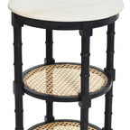 Round End Table Black