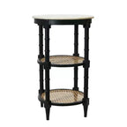 Round End Table Black
