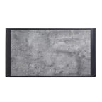 42" Coffee Table Concrete Gray and Black Finish: Loop Leg Design, Wood Composite Top, Metal Frame
