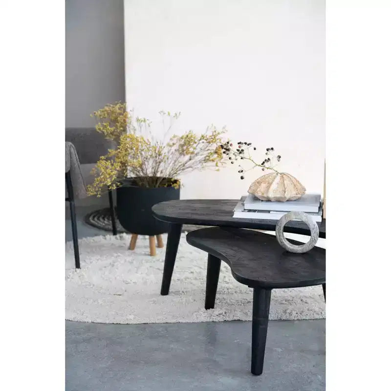 Oblong Nesting Tables Black