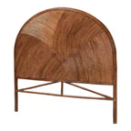 Queen Rattan Standalone Headboard Dark Brown: No Assembly, MDF Frame, Spot Clean