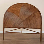 Queen Rattan Standalone Headboard Dark Brown: No Assembly, MDF Frame, Spot Clean