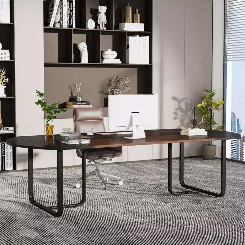 70.86 Modern Oval Executive Computer Desk