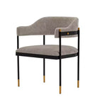 Lia Modern Boucle Upholstered Dining Armchair