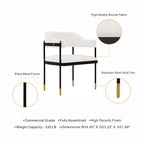 Lia Modern Boucle Upholstered Dining Armchair