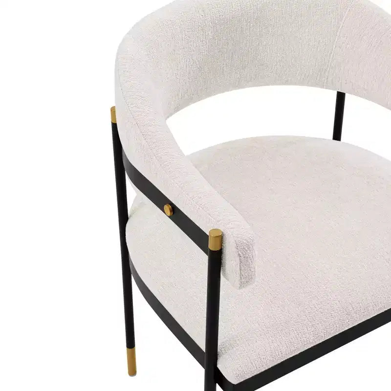 Lia Modern Boucle Upholstered Dining Armchair